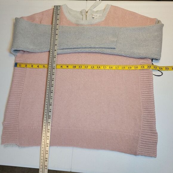 Rachel Zoe Light Pink and Gray Crewneck Knit Sweater Women's Size XL NWT - Picture 7 of 9